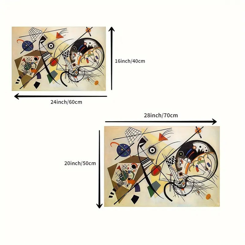 Abstract canvas schilderij - moderne wandkunst voor woonkamer, slaapkamer, kantoor (zonder lijst)