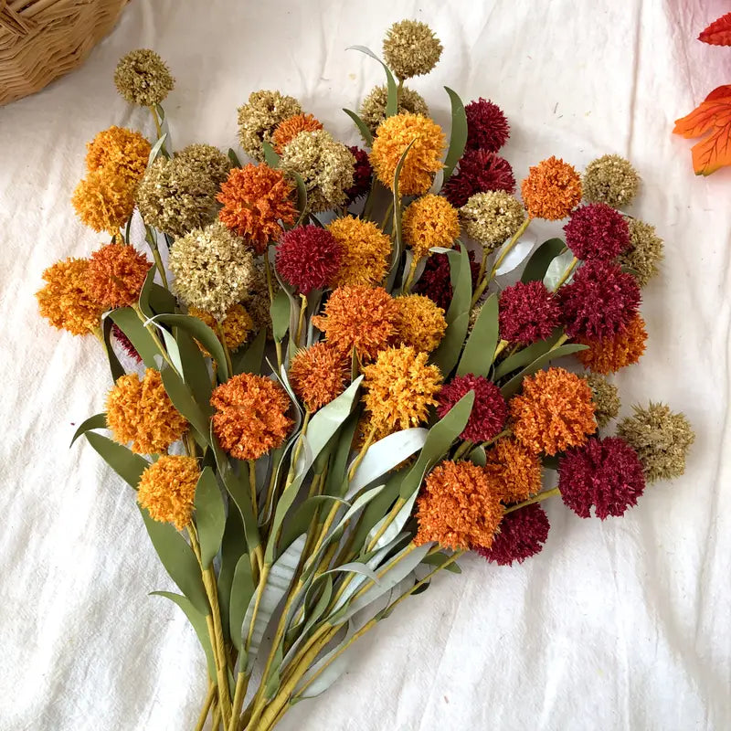 Artificial Hydrangea Flowers - Fall Decor, DIY Crafts (5 Pack)