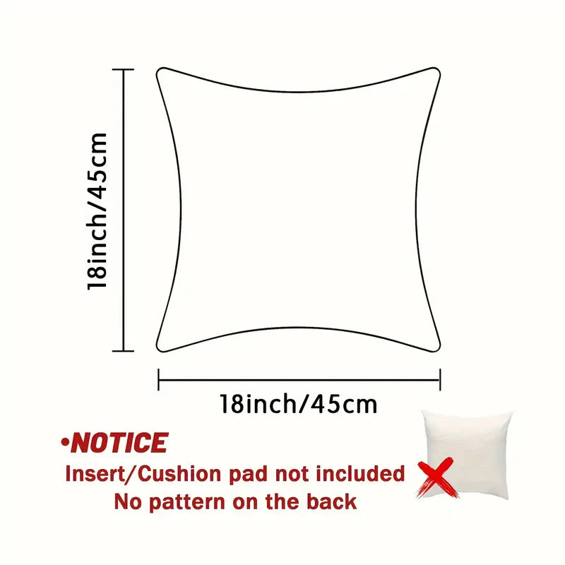 Lot de 4 housses de coussin modernes vertes – Housses de coussin zippées et lavables en machine pour canapés