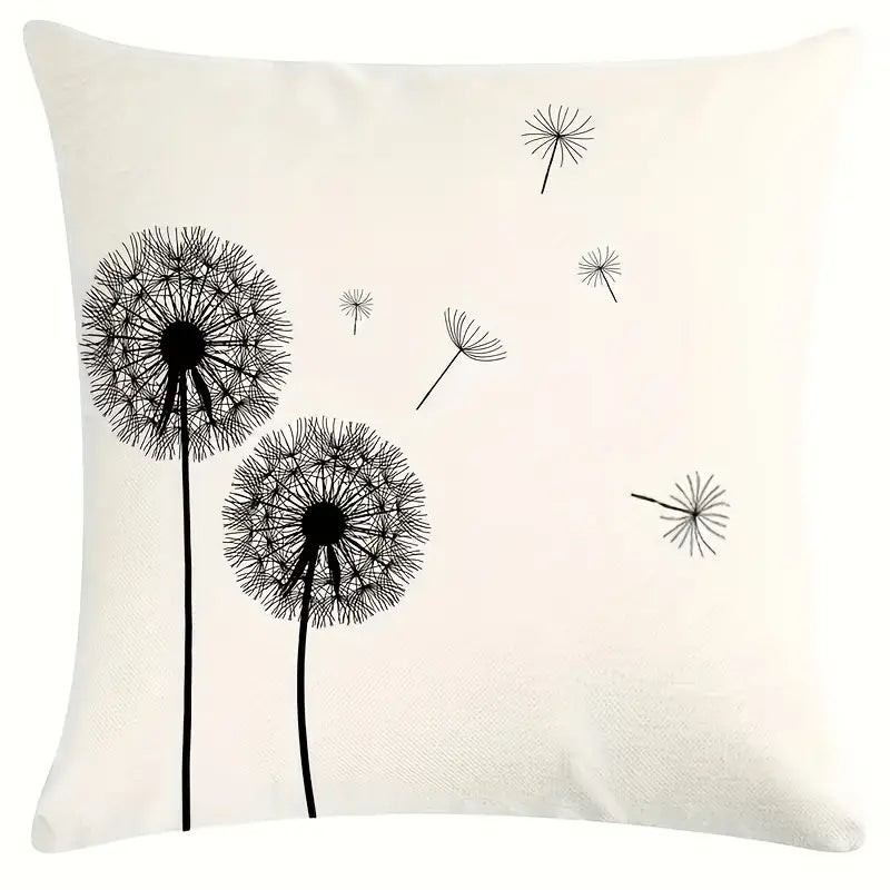 Lot de 2 housses de coussin décoratives à imprimé pissenlit pour la maison
