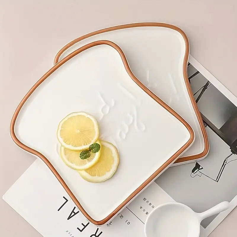 1-2PCS Ceramic Dessert Plates – Elegant Multipurpose Tableware for Home & Café