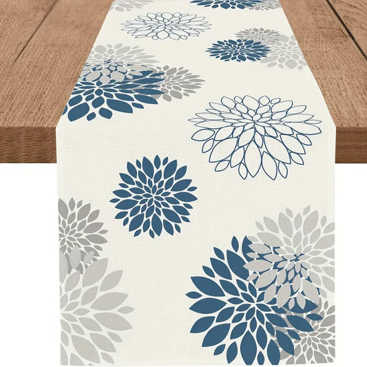 Modern Elegance Pompon Farmhouse Geometric Table Runner 13x48in