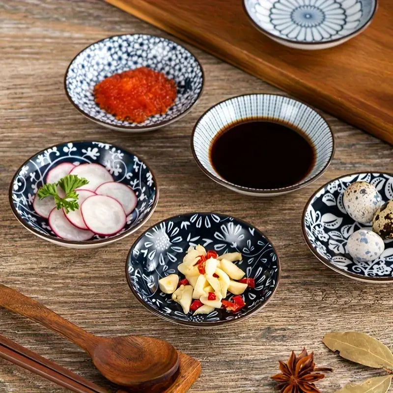 6pcs/set Floral Designs Ceramic Trays