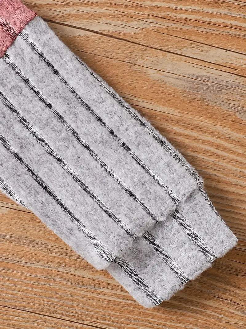 Robe à col roulé et blocs de couleurs pour fille | Tenue décontractée confortable et extensible à manches longues