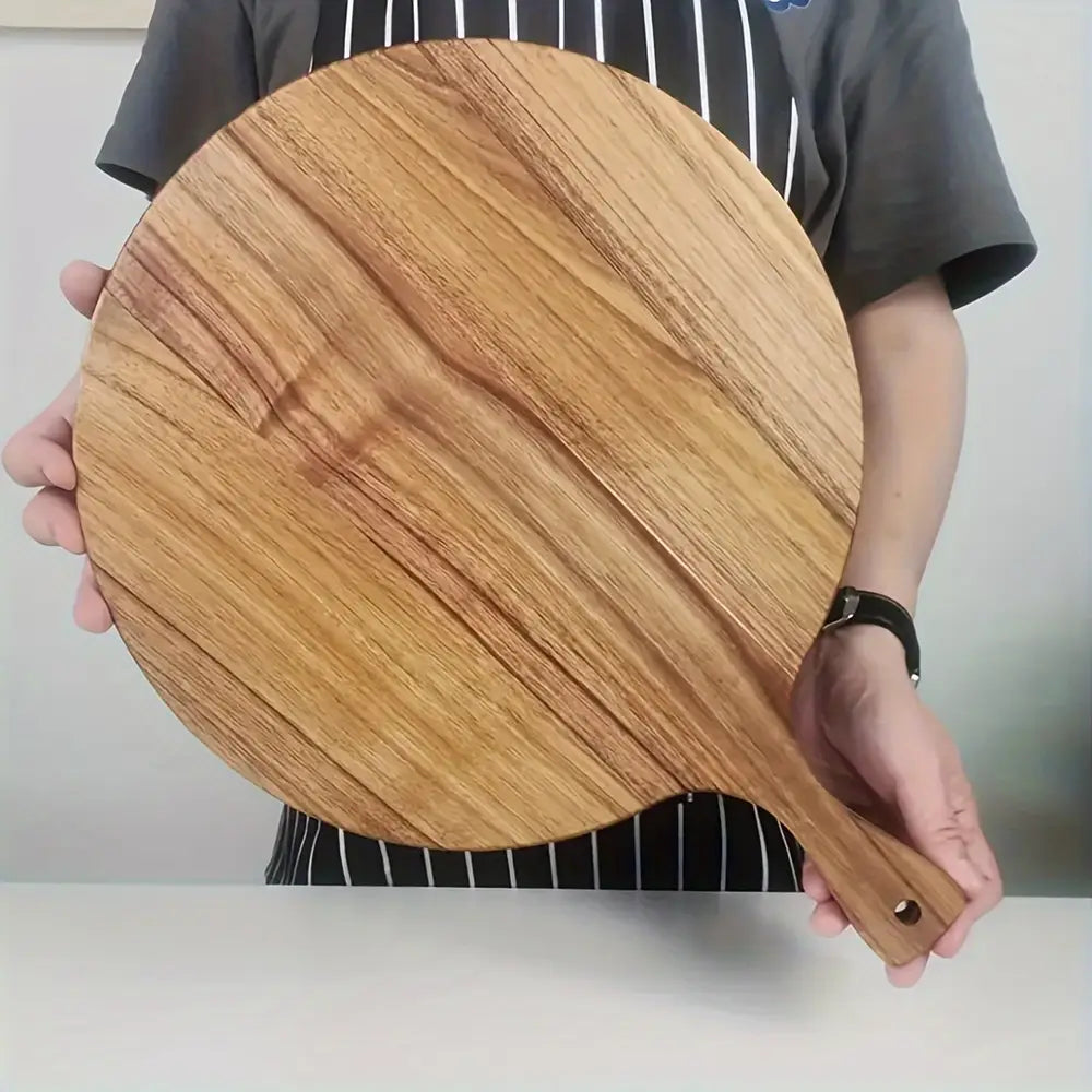 Acaciahouten pizza serveerplank - ronde houten plank voor pizza
