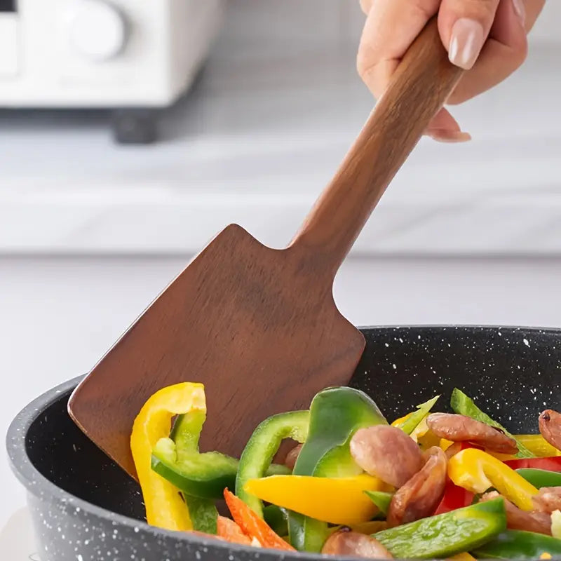 1pc Acacia Wood Spatula Set - Non-Stick, Heat Resistant, Durable Wood