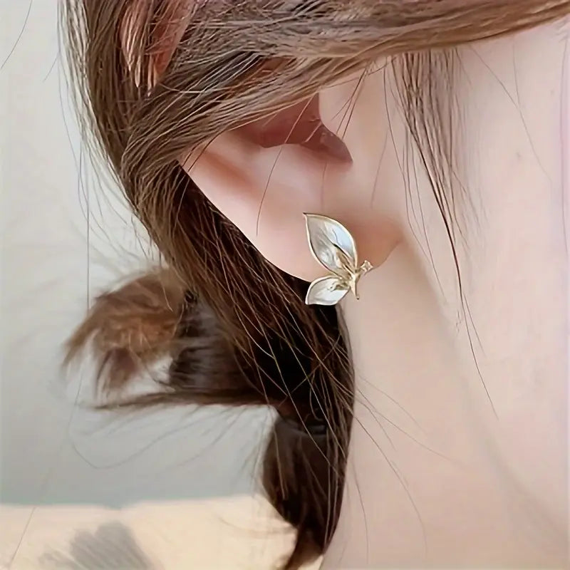 Silver Stud Earrings - Minimalist Chic Alloy Jewelry Gift