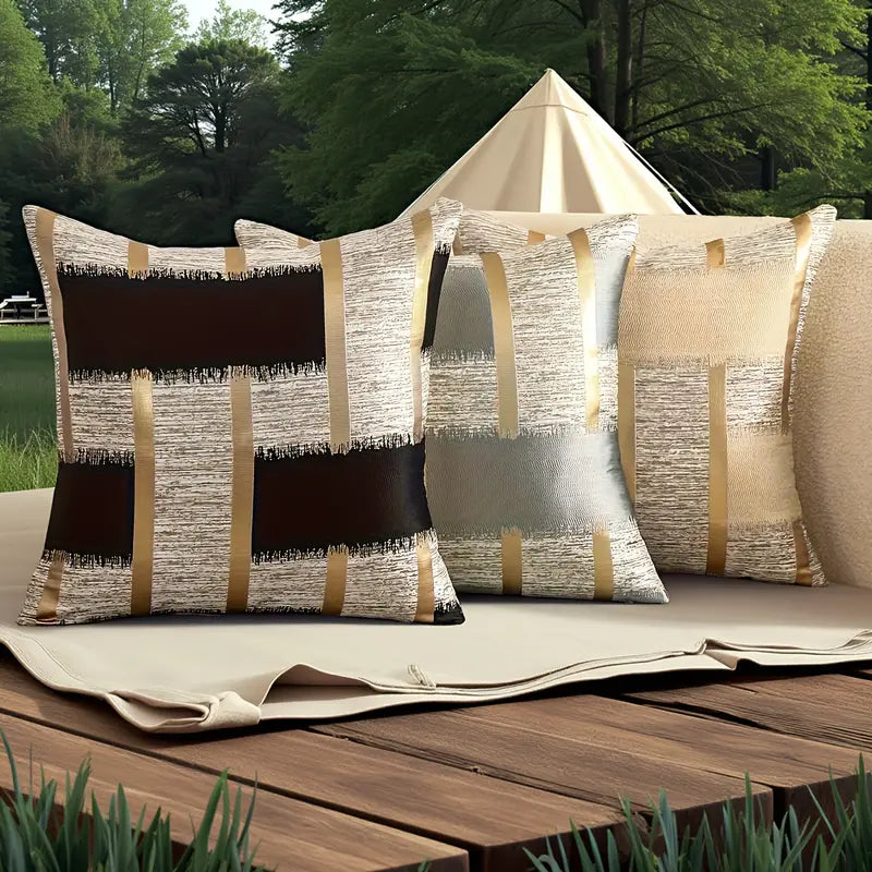 Geometric Pillow Covers 45x45 - Modern Sofa Decor - Set of 2