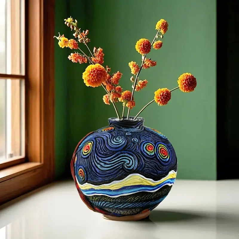 Starry Sky Vase Set - Resin Modern Decor, Indoor/Outdoor