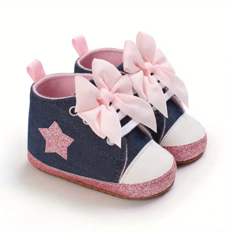 Lace-Up Baby Girl Sneakers | Lightweight Non-Slip Walking Shoes for Indoor & Outdoor