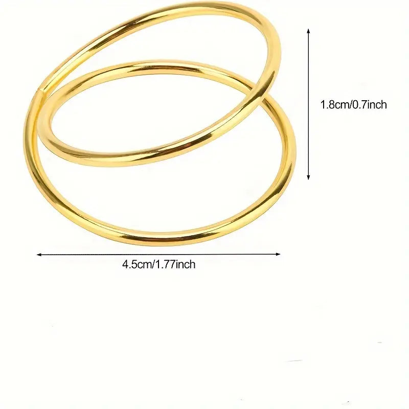 6 stuks/set servetringen met dubbele ring