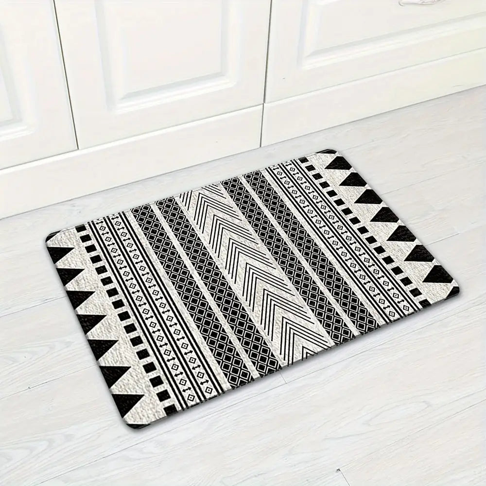 1pc Non-Slip Moroccan Area Rug - Soft and Washable