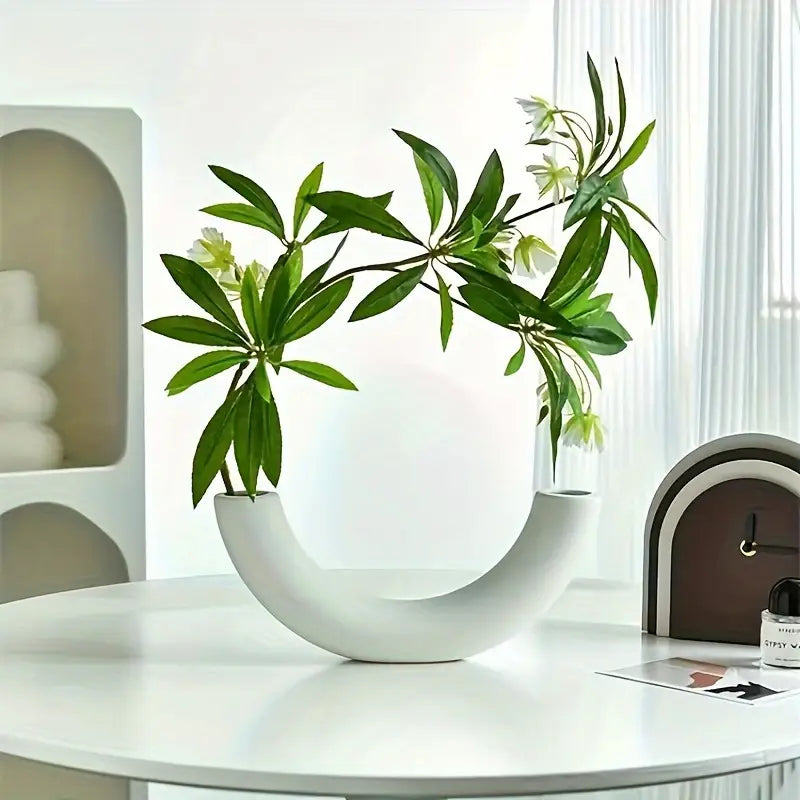 Vase cylindrique minimaliste avec fleurs artificielles – Décoration de Thanksgiving et de maison (1 pièce/2 pièces)