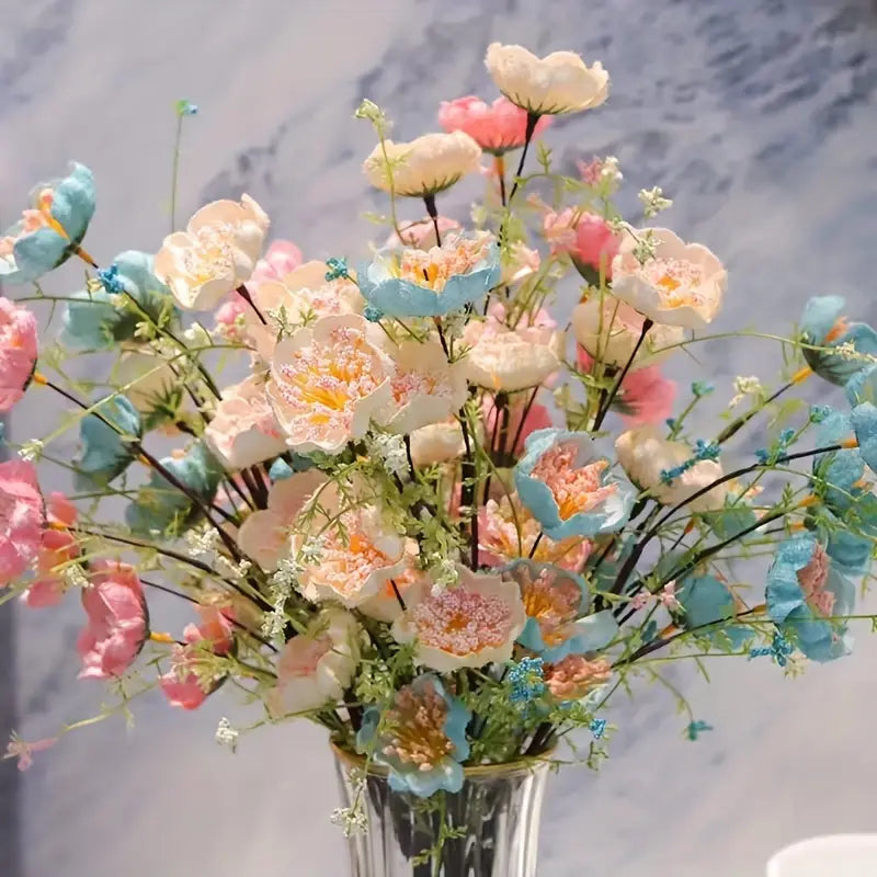 Artificial Azalea Flower Bouquet - Light Luxury Home Decor (6pcs)