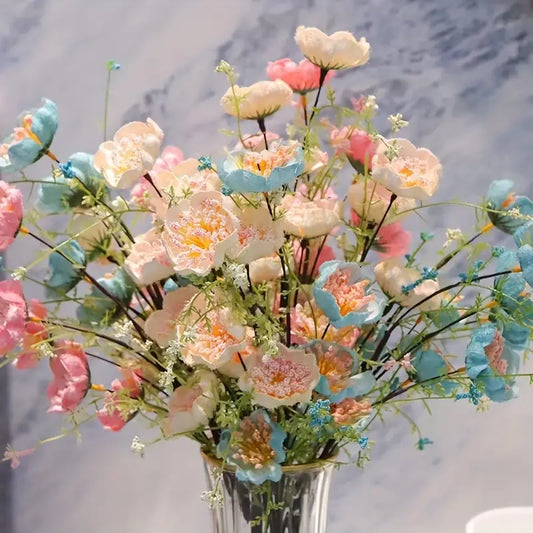 Artificial Azalea Flower Bouquet - Light Luxury Home Decor (6pcs)