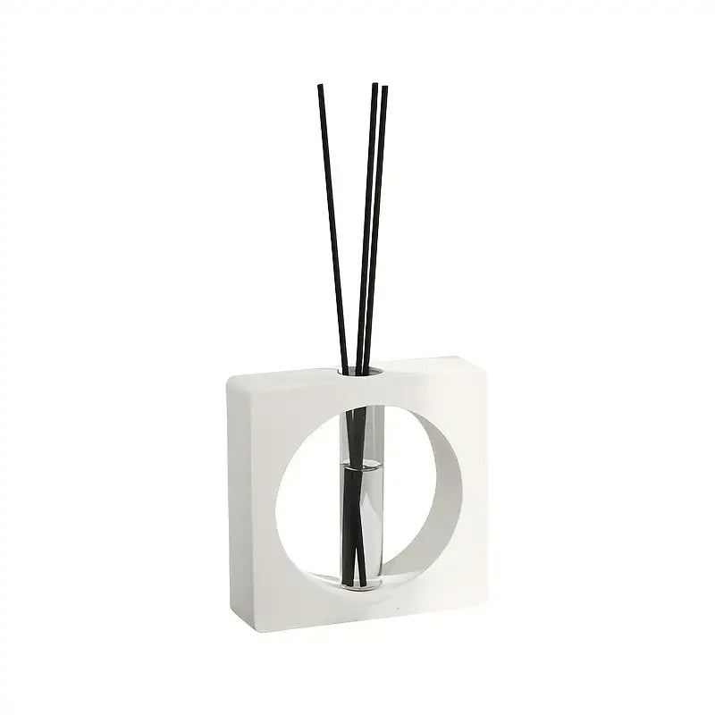Rustic Rectangular Glass Vase, Aromatic Candle Holder