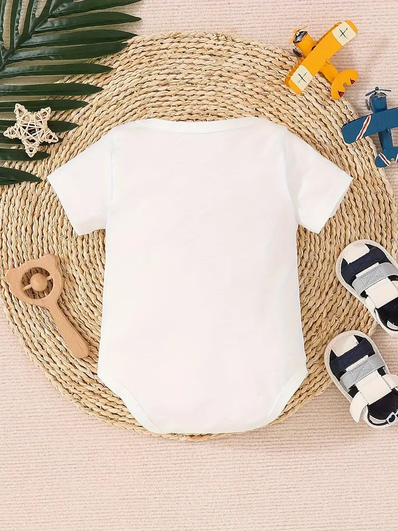 Grenouillère à imprimé mignon pour bébé garçon | Body doux et confortable à manches courtes pour bébé