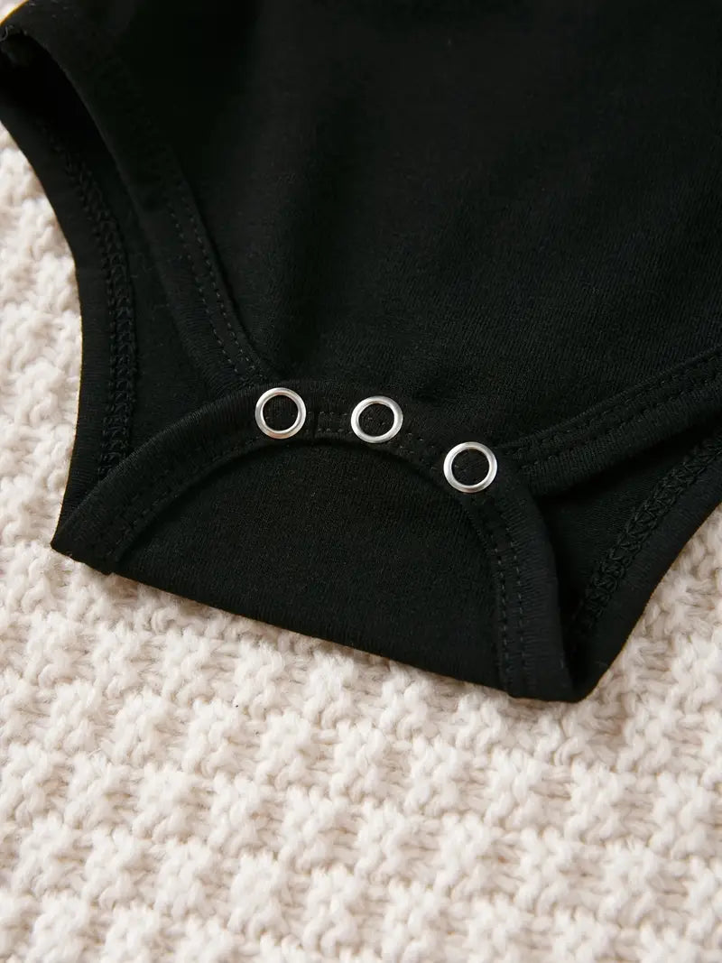 Body imprimé « Bébé ne partage pas sa nourriture » | Combinaison d'été en tricot extensible