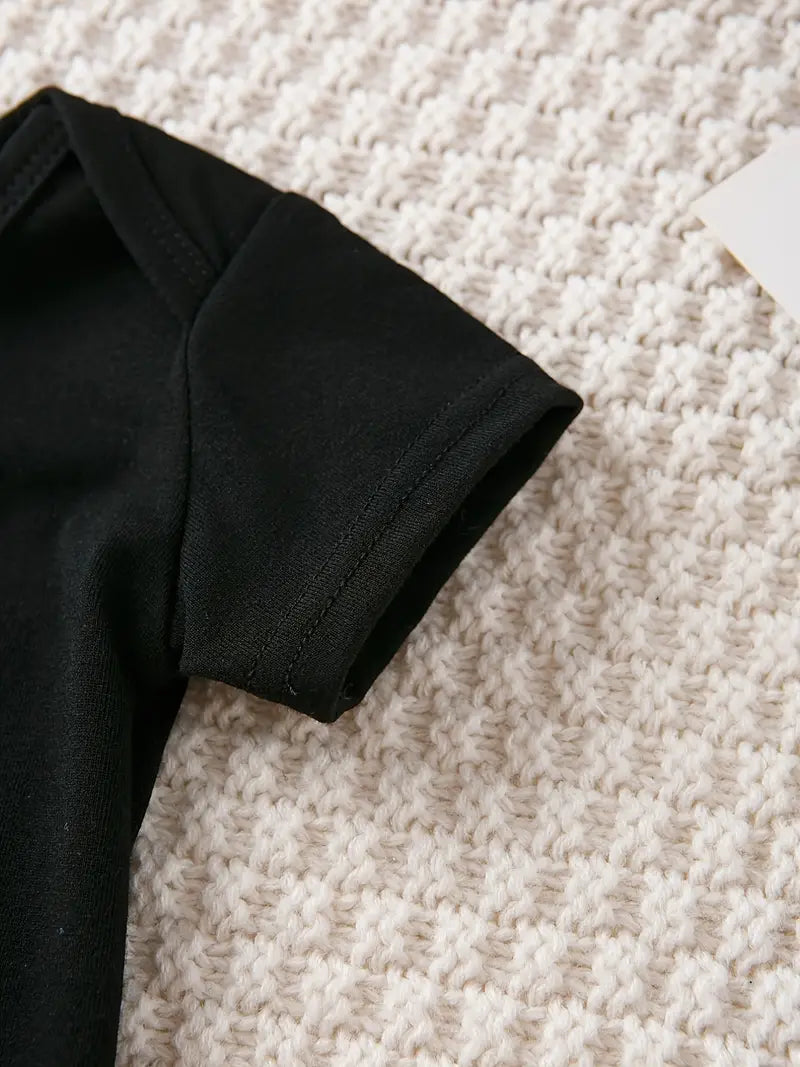 Body imprimé « Bébé ne partage pas sa nourriture » | Combinaison d'été en tricot extensible