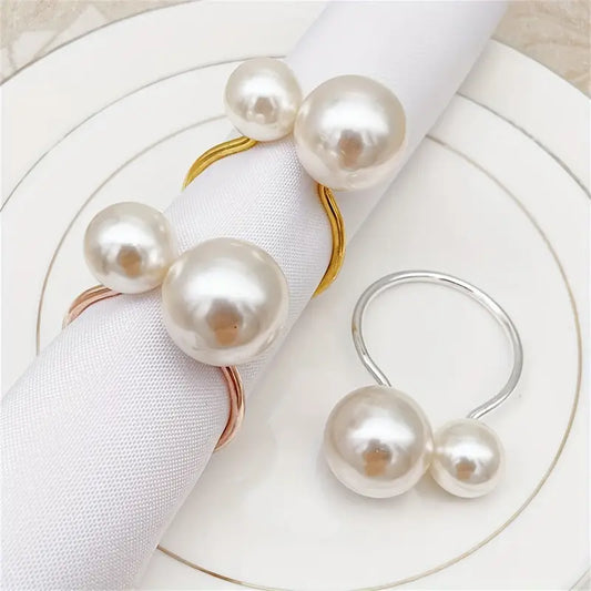 16 magnifiques ronds de serviette en perles
