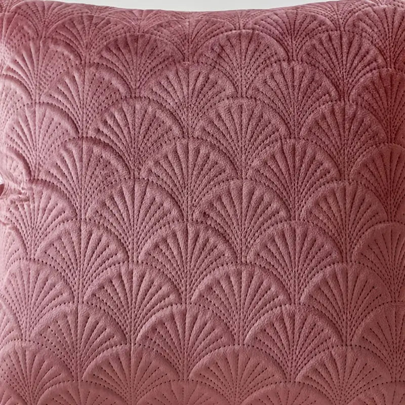 Housse de coussin en velours motif coquille Saint-Jacques – 45 x 45 cm, pour canapé et chambre