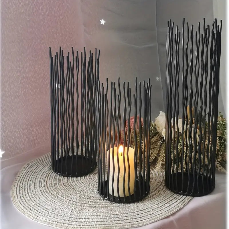 Metal Wire Candle Holders - Set of 3 - Holiday & Home Decor