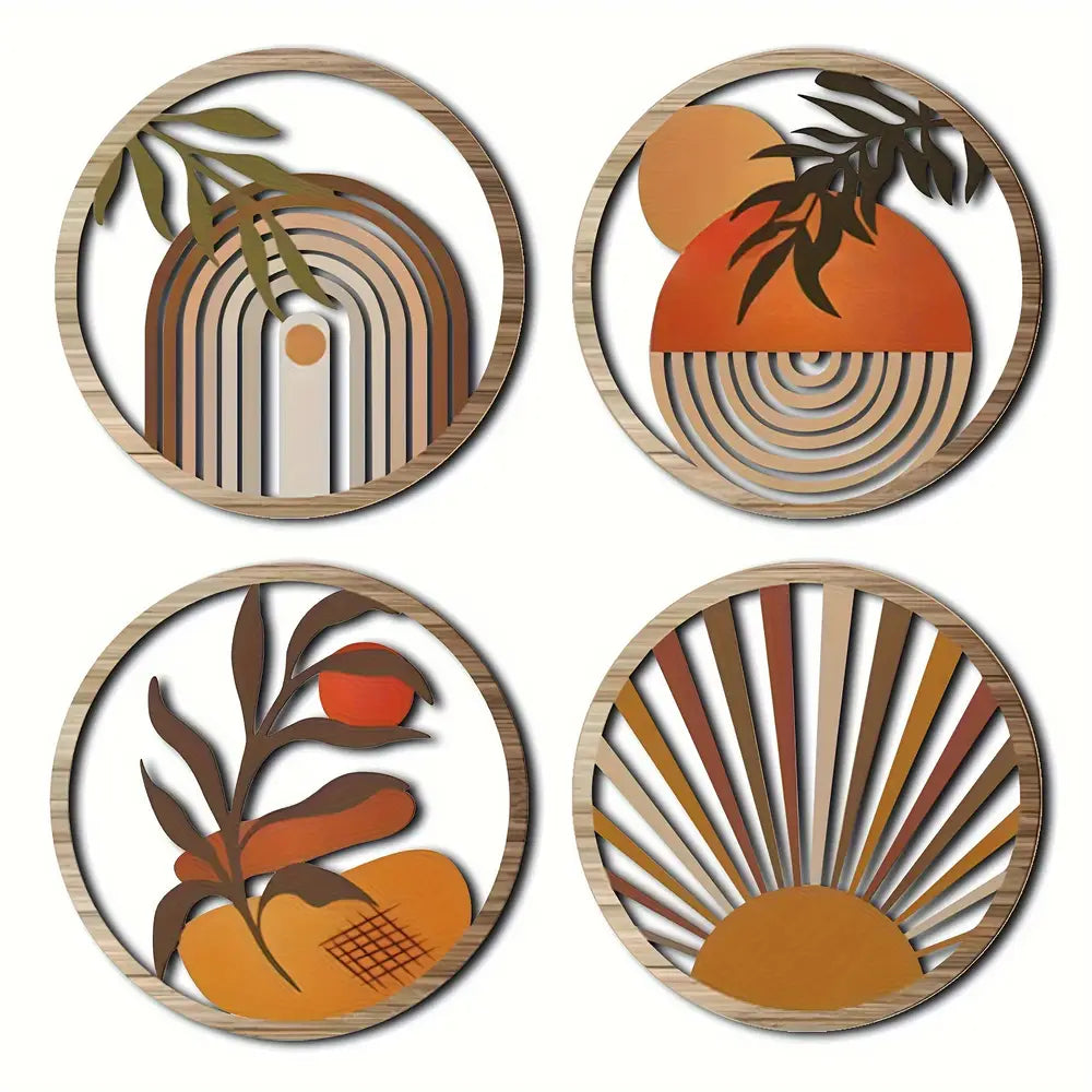 4 Hollowed-out country farmhouse wall art decoration