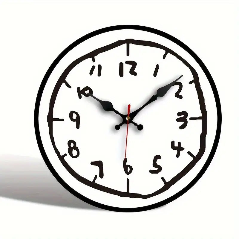 Modern Silent Wall Clock - 12 Inch Wood Clock Home Decor