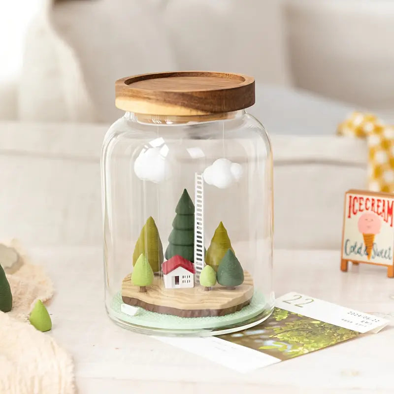 Miniature Landscape Glass Bottle - Desktop Decor, Holiday Gift