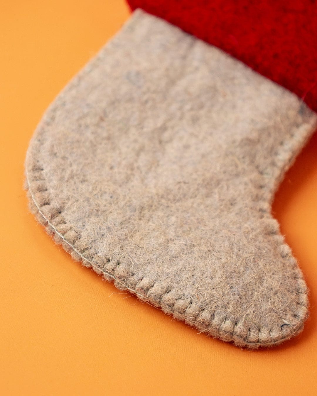 Red Robin Felt Stocking Xmas Ornament
