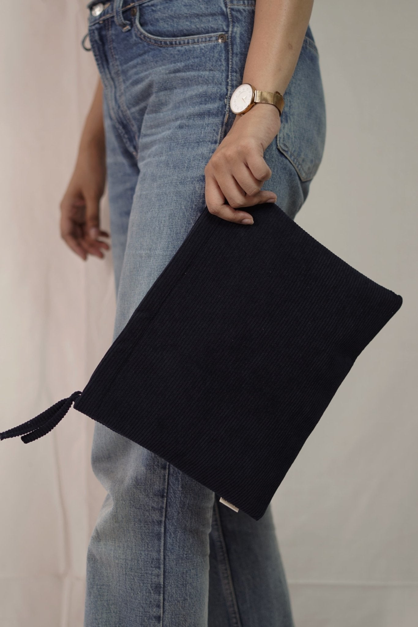 Hand-Dyed Corduroy Laptop Sleeve For 10.9" iPad - 3 Colours