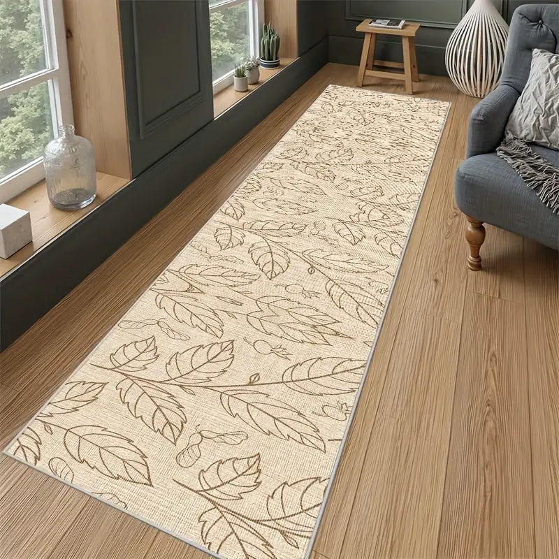 Modern Abstract Geometric Runner Rug - Luxury Crystal Velvet, Non-Slip, Machine Washable