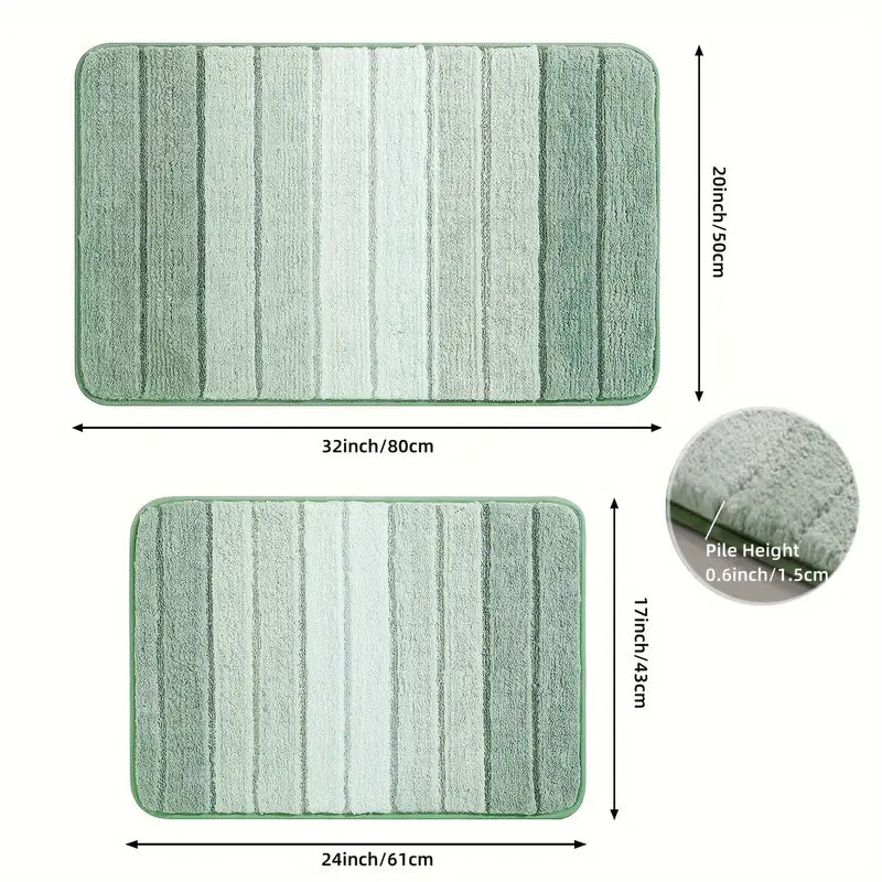 Luxury Microfiber Bath Mat - Non Slip, Absorbent, Quick Dry