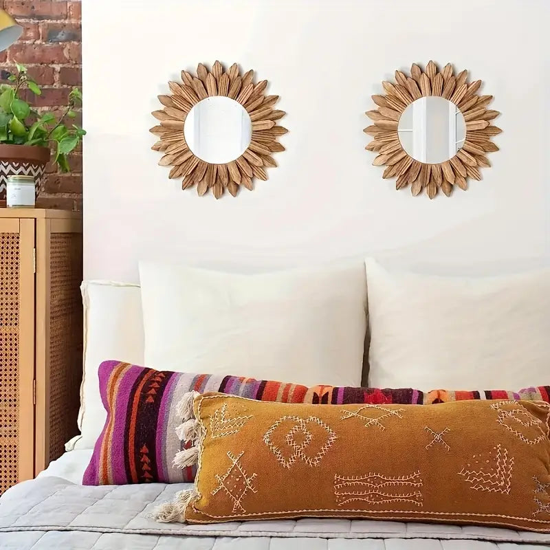 1pc Bohemian Sunflower Style Mirror