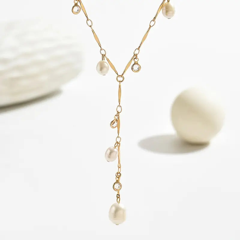 Minimalist Y Necklace - French Pendant Necklace
