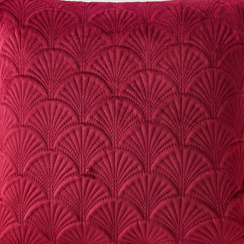 Housse de coussin en velours motif coquille Saint-Jacques – 45 x 45 cm, pour canapé et chambre