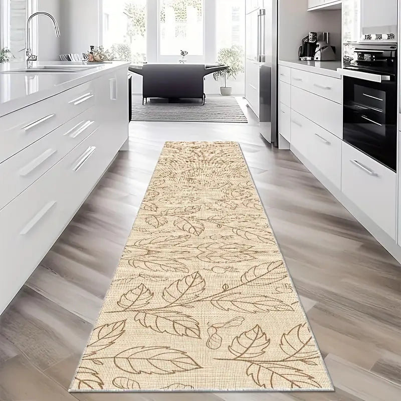 Modern Abstract Geometric Runner Rug - Luxury Crystal Velvet, Non-Slip, Machine Washable
