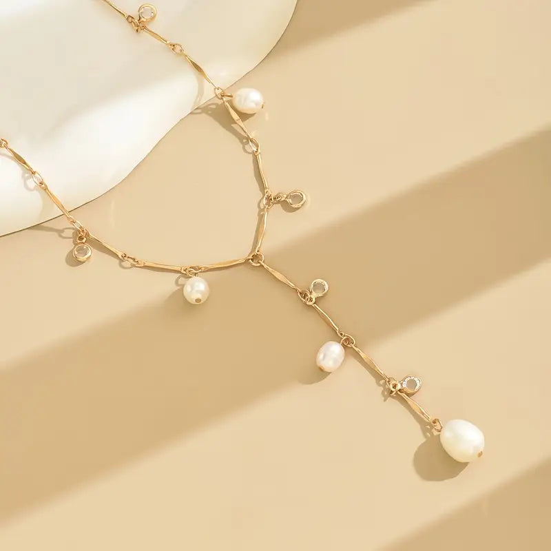 Minimalist Y Necklace - French Pendant Necklace