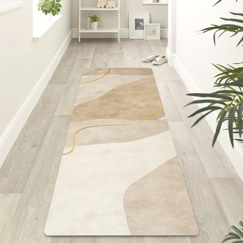 Abstract Non-Slip Runner Rug - Washable Hallway Kitchen Carpet