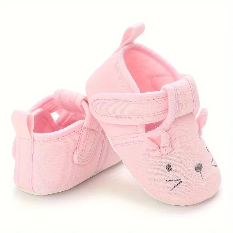 Chaussures bébé souples à imprimé animal | Chaussures de marche antidérapantes à semelle plate pour nouveau-nés