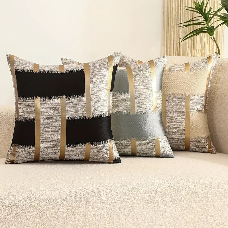Geometric Pillow Covers 45x45 - Modern Sofa Decor - Set of 2