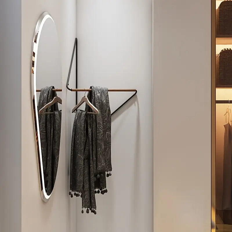 Corner Coat Rack Wall Mount - Modern Metal, Waterproof, Rustproof