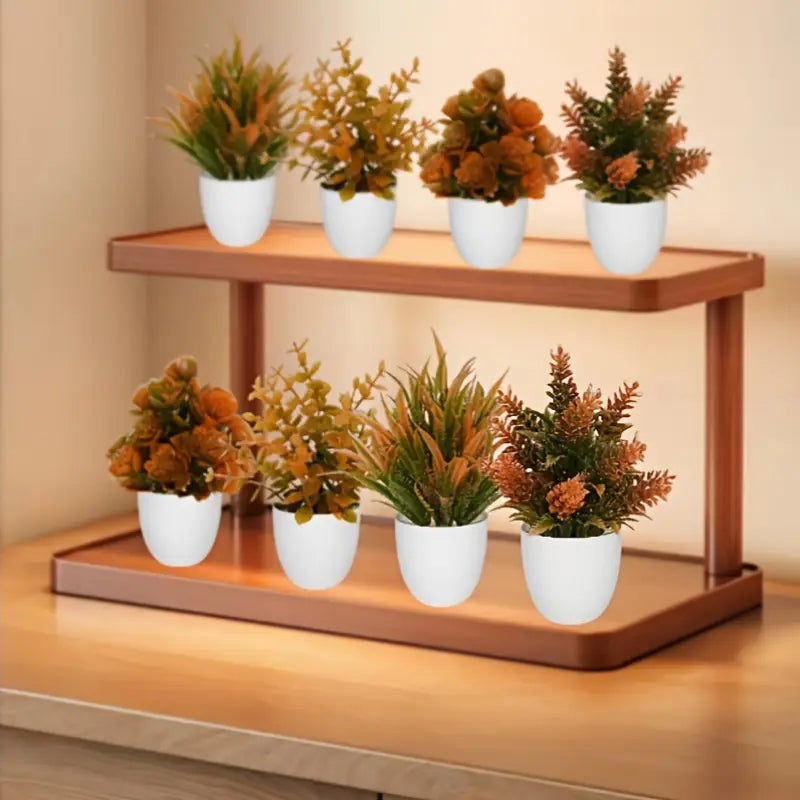 Artificial Autumn Plants - White Pots - Fall Decor