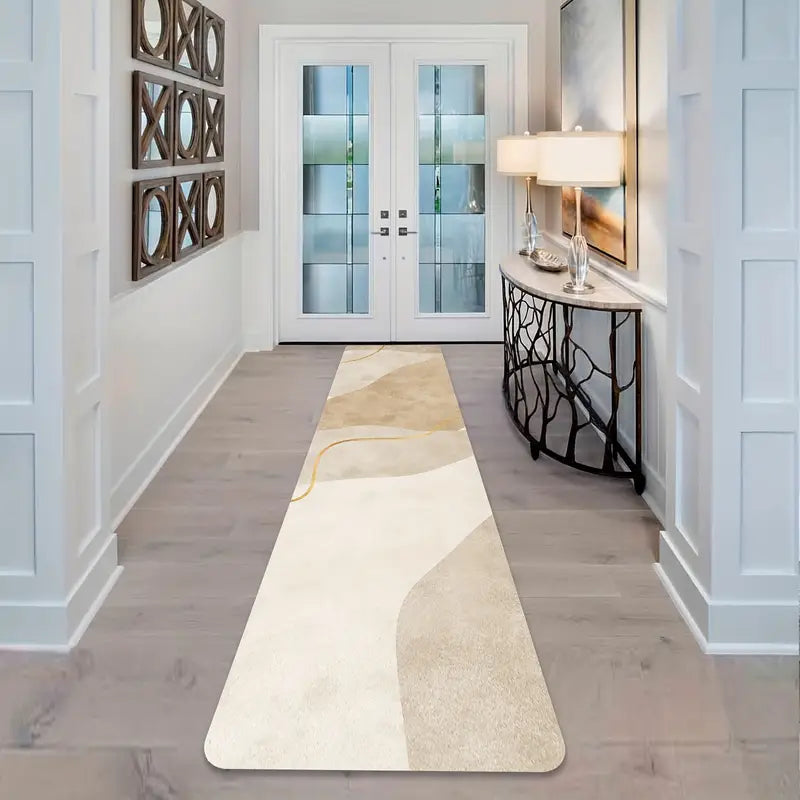 Abstract Non-Slip Runner Rug - Washable Hallway Kitchen Carpet
