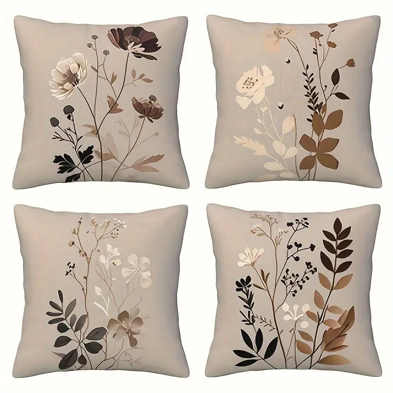 Pattern Pillow Covers 4-Pack - Sofa & Home Decor, Washable