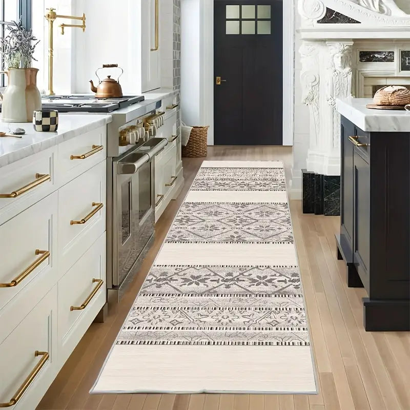 Moroccan Tribal Style Runner Rug Machine Washable