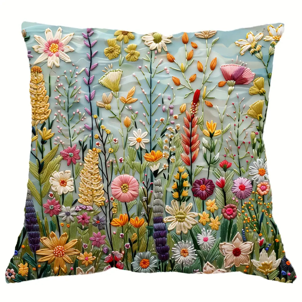 1pc Contemporary floral throw pillow cover 45cmx45cm