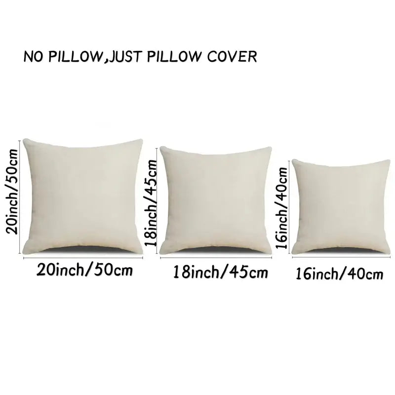 Lot de 4 housses de coussin bohème abstraites – Design géométrique minimaliste moderne du milieu du siècle