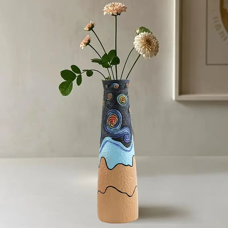 Starry Sky Vase Set - Resin Modern Decor, Indoor/Outdoor