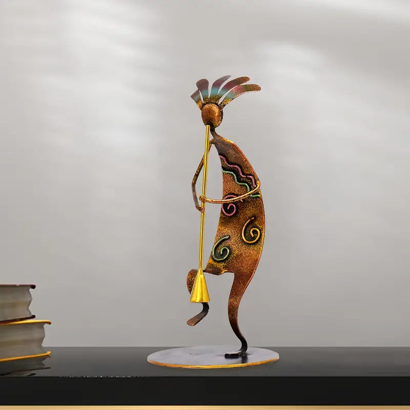Native American Dancer Metal Sculpture - Home & Garden Decor